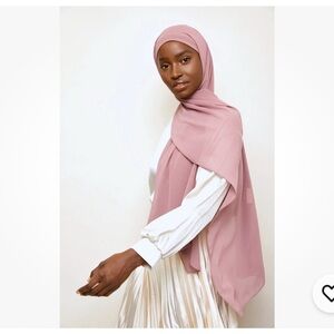 VOILE CHIC Premium Chiffon Light Baby Pink Hijab Scarf For Women